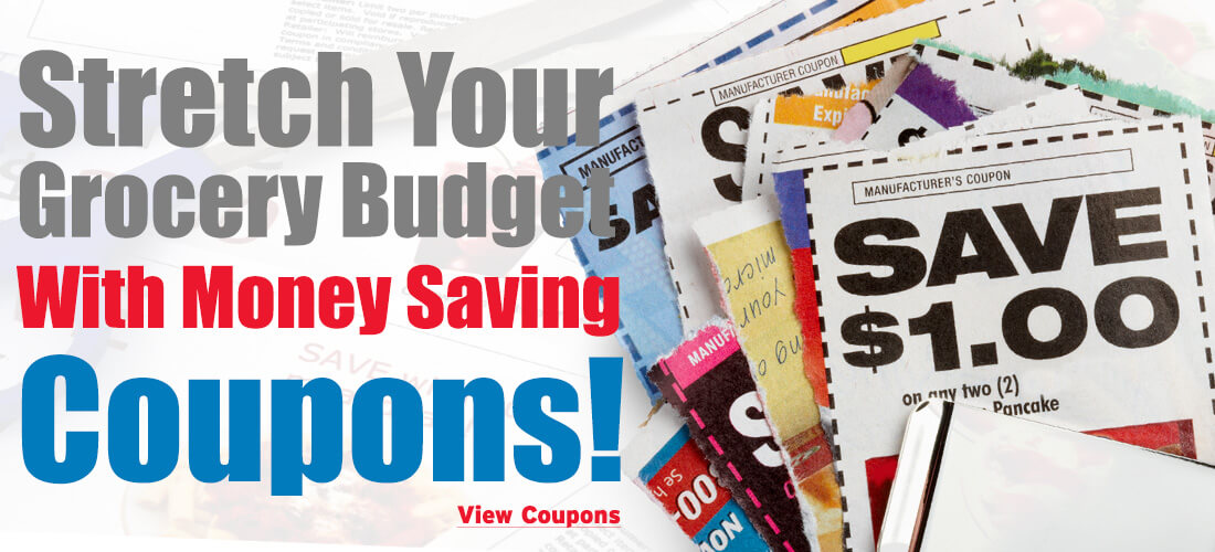 Stretch your grocery budget with money saving coupons!